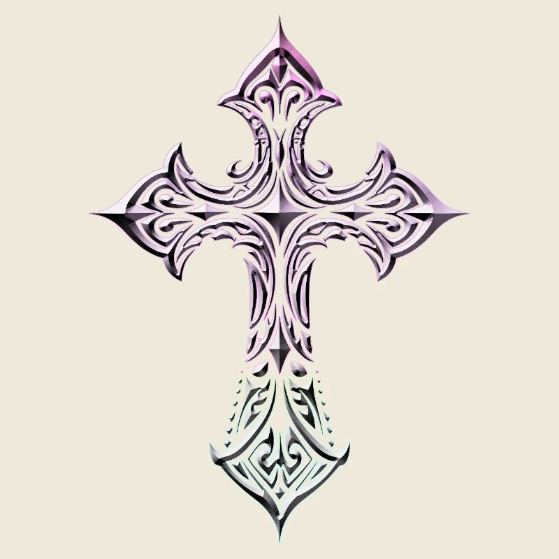 Iridescent Filigree Cross