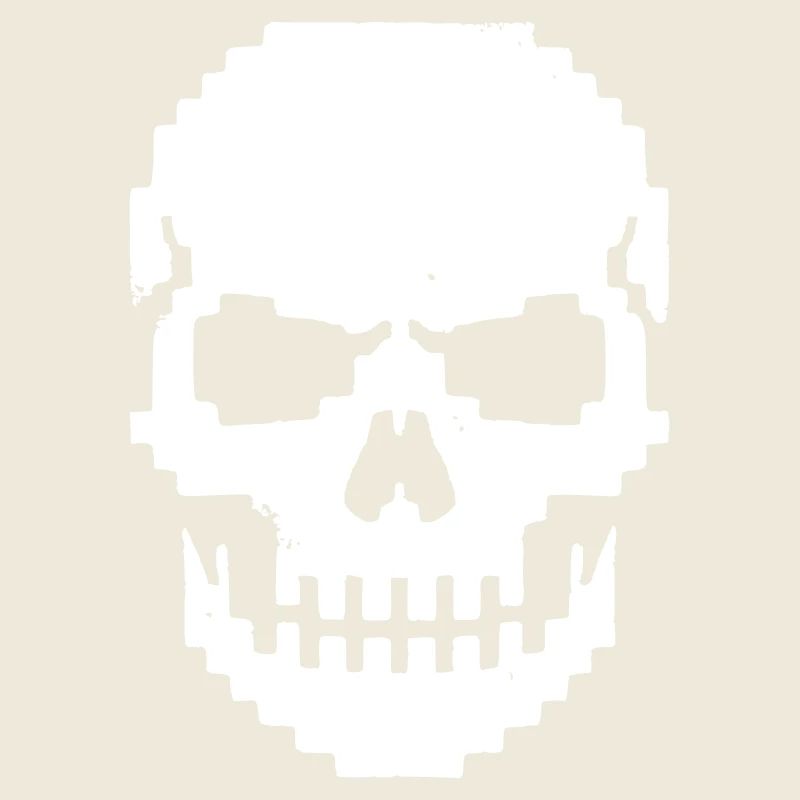 Mâchoire de Crâne Pixel 8-Bit