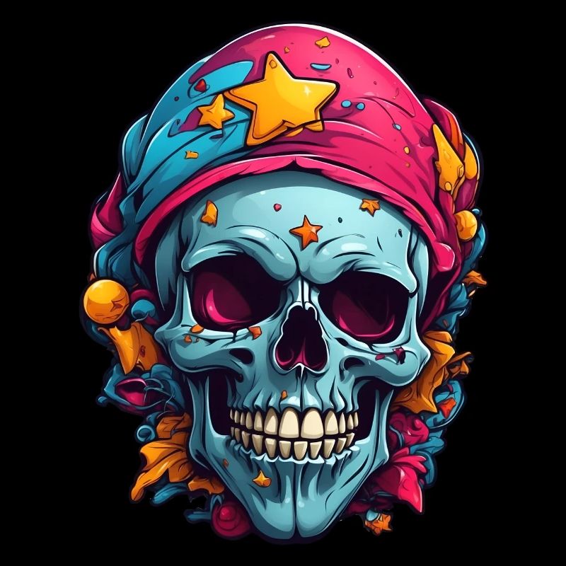 Dekorativer bunter Skull