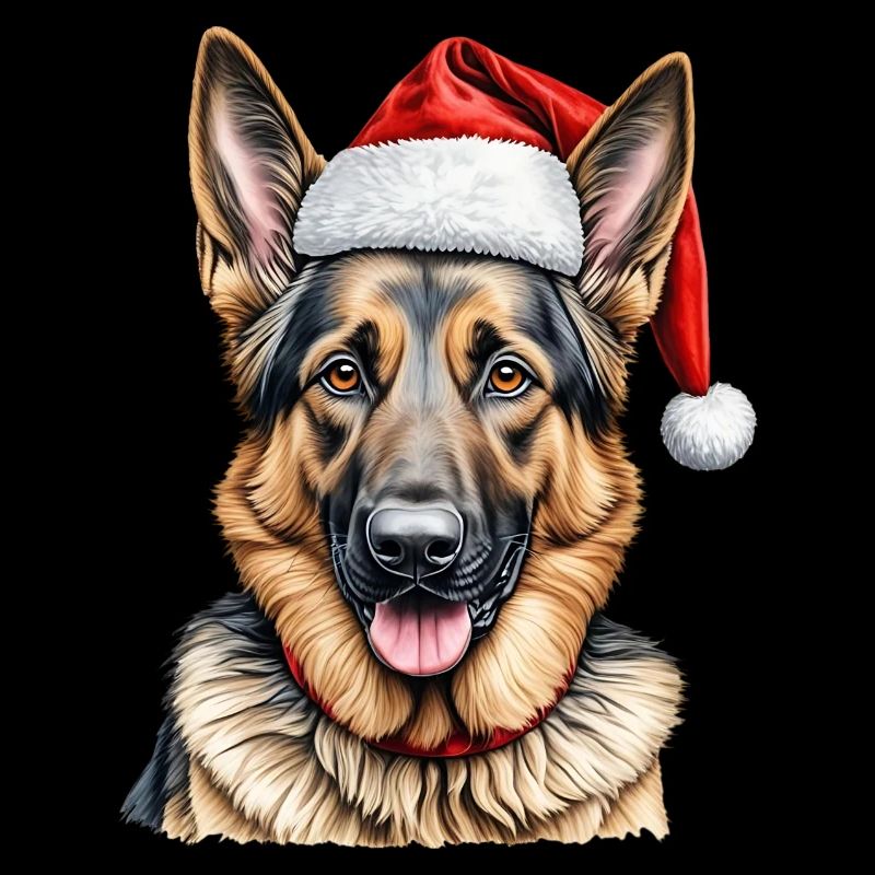 Chien de berger allemand de Noël