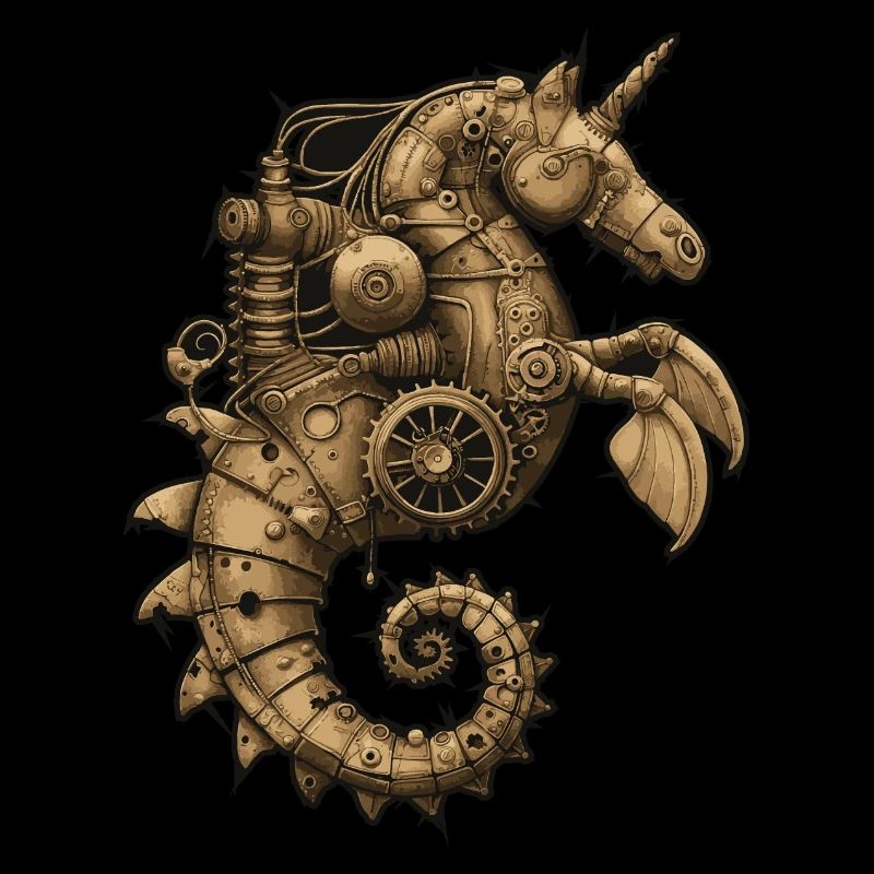 Hippocampe Steampunk