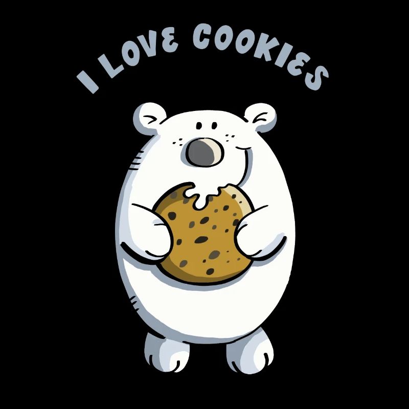I Love Cookies Polar Bear - Cookies - Funny - Gift
