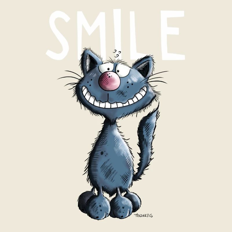 Drôle Chat dessin animé - Cadeau