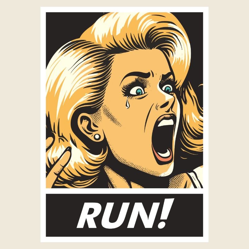 fille de course rétro