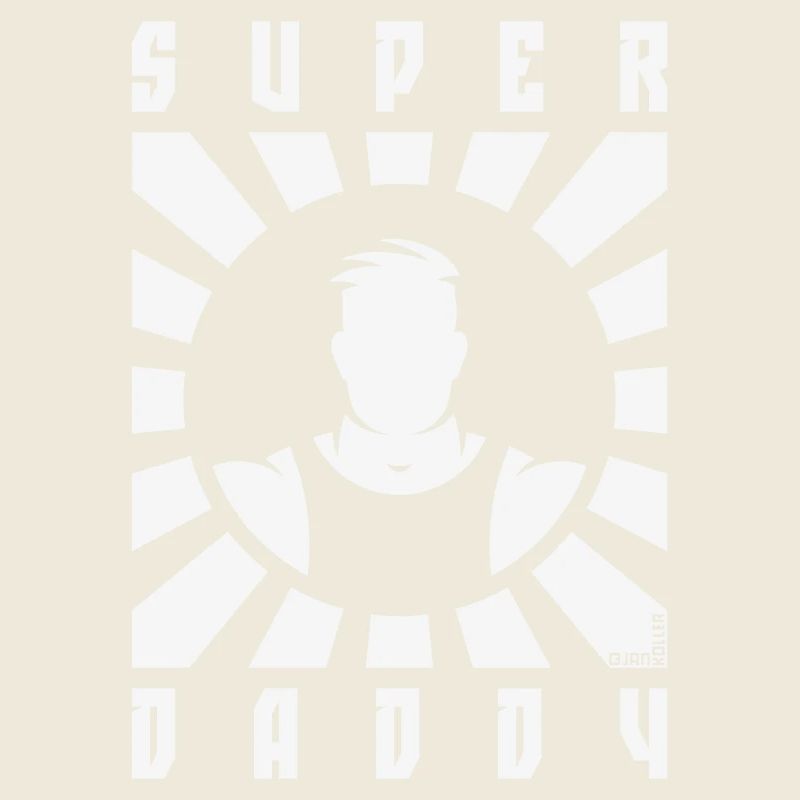 Super Daddy (Papa / Vater / Strahlen / White)