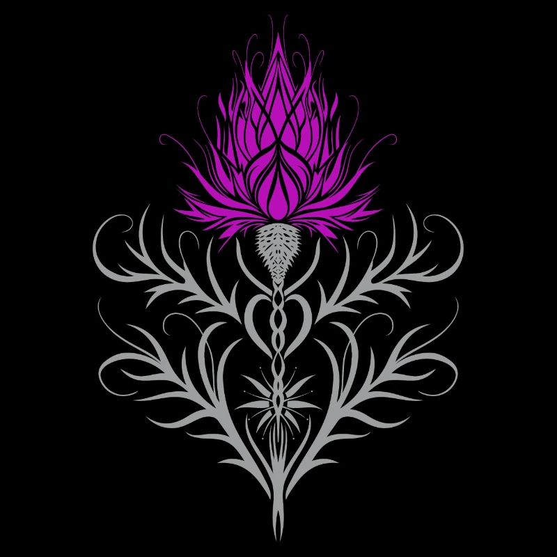 Distel Tattoo Scottish Thistle Botanical Art