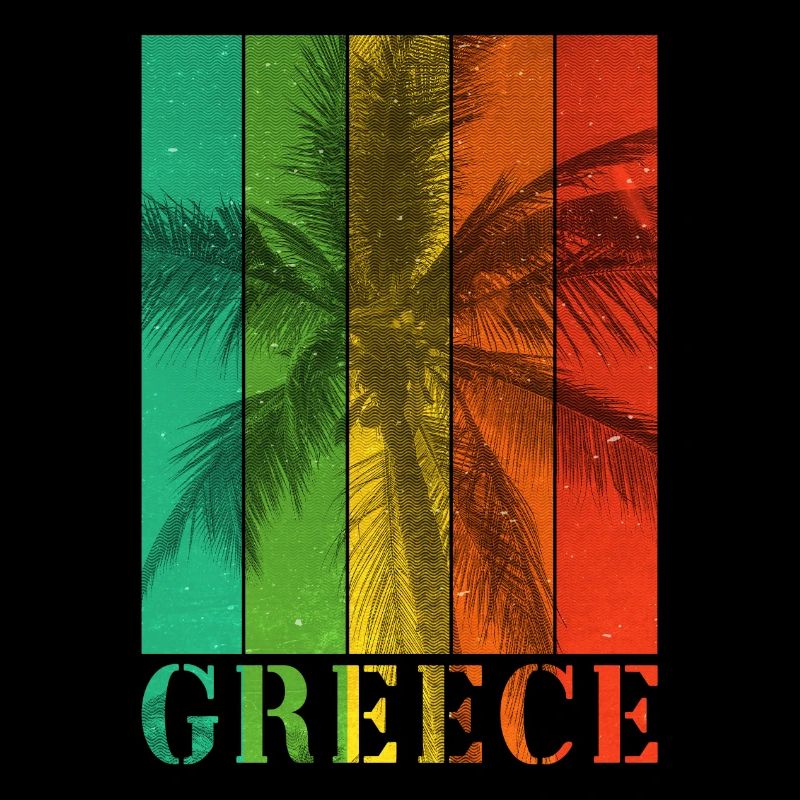 Greece Summer Palm Trees Beach Sea Holidays