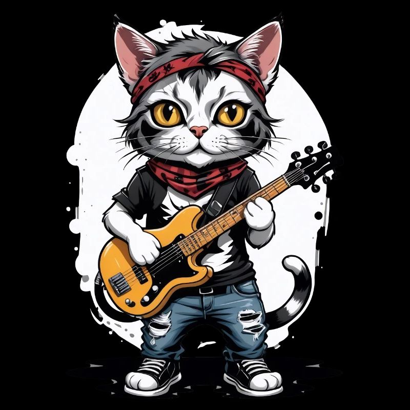 Cat Rocker Katze HardRock Geschenk