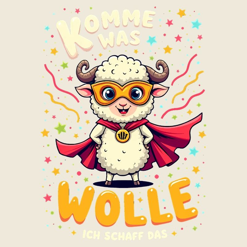 Komme Was Wolle Ich Schaff Das Karneval Schaf
