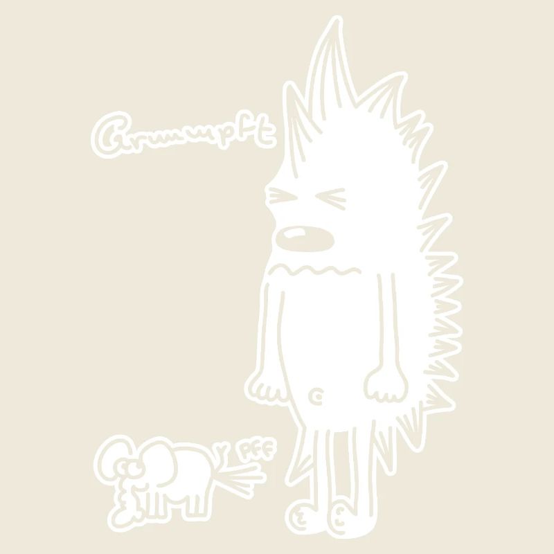 Hérisson et éléphant – Motif de dessin animé d’animal amusant