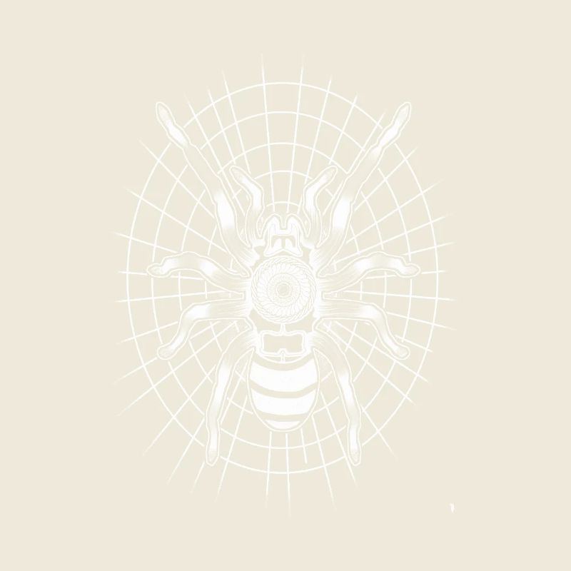 Spider on a round spider web