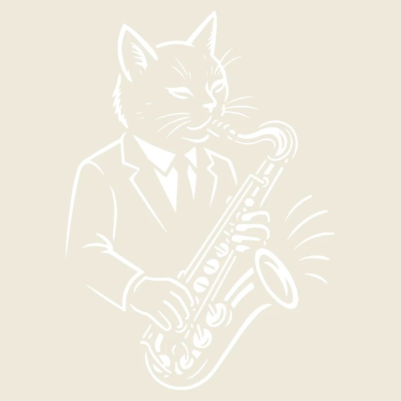 Cat Jazz joue du saxophone