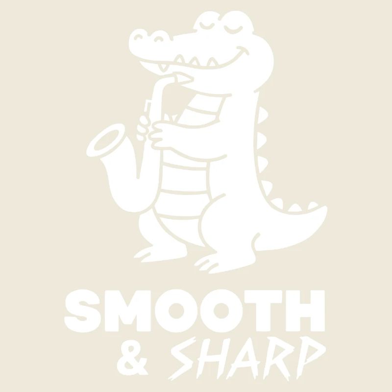 Saxophon Crocodile Retro