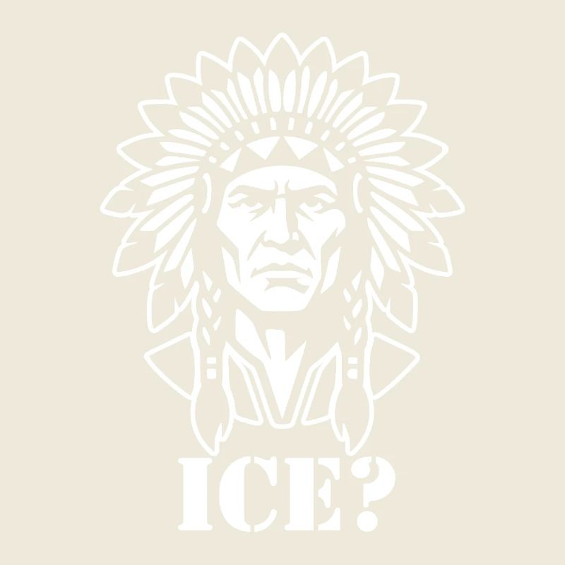 Silhouette des indigenen Häuptlings