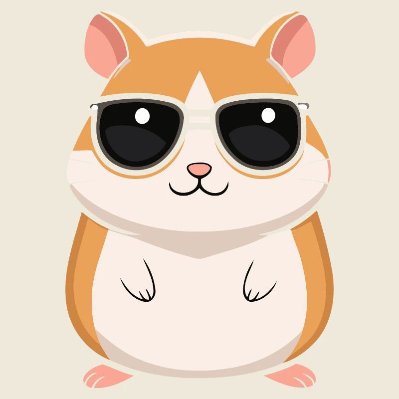 Cooler Hamster mit Sonnenbrille