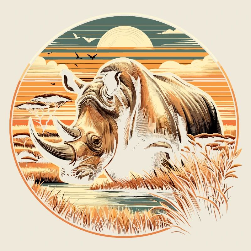 Rhinocéros savane
