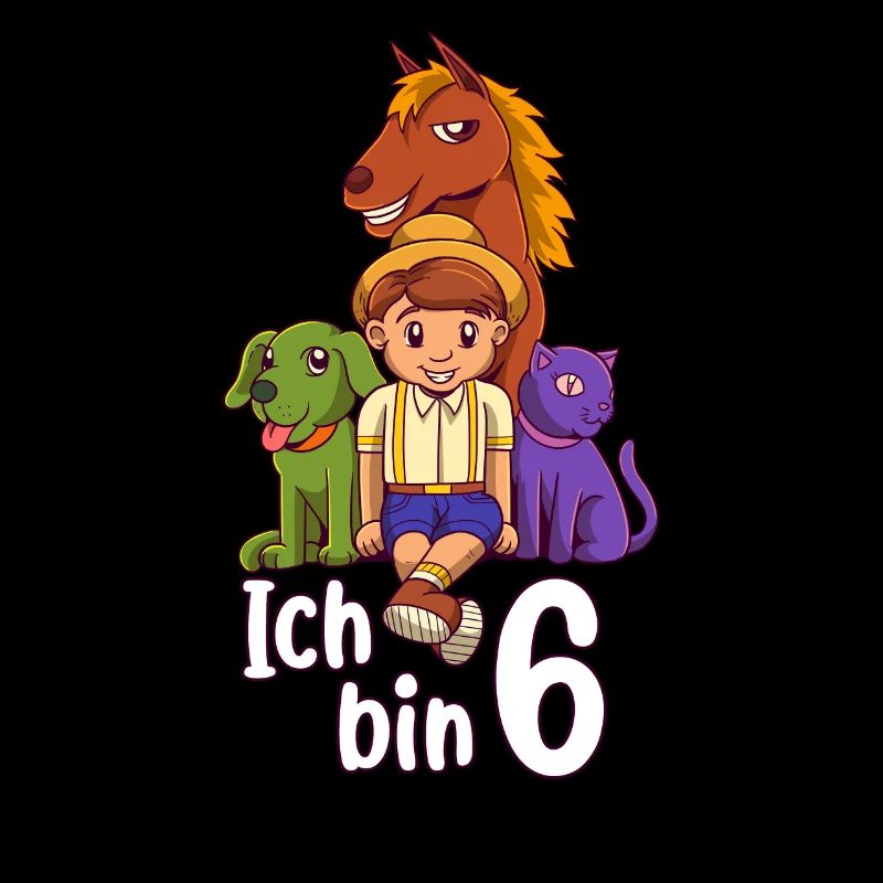 Geburtstagsshirt Bauernhof - 6 Geburtstag Junge