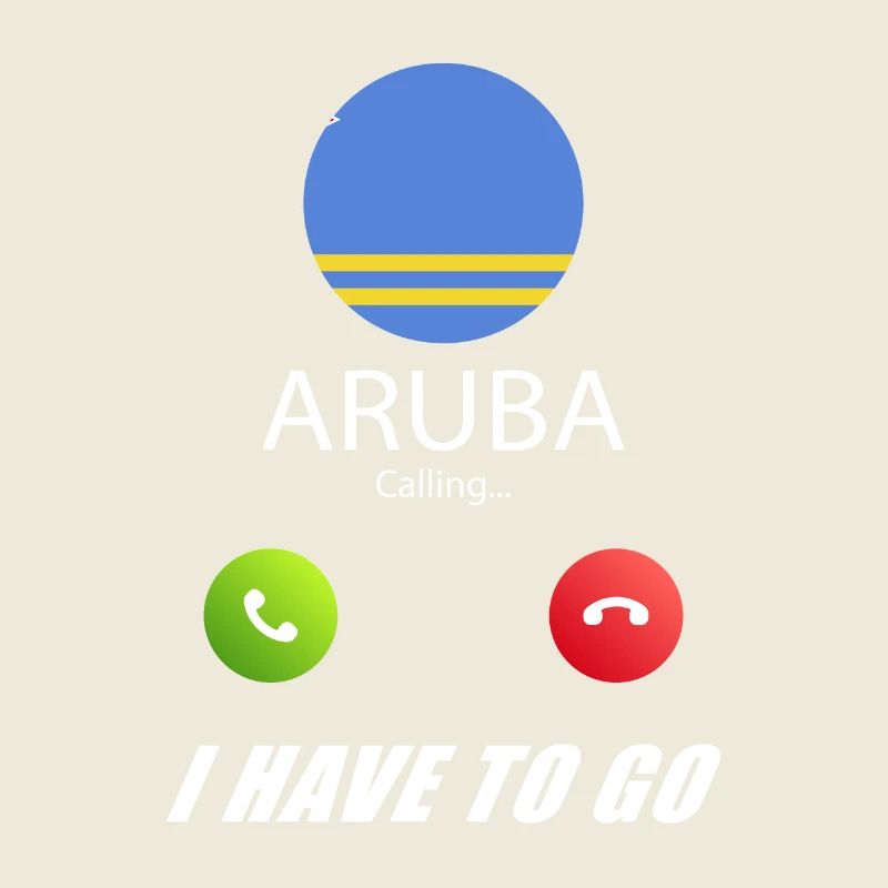 Aruba ruft an Lusiger Flaggen Spruch