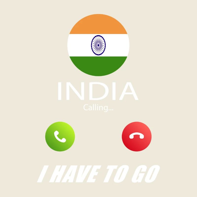 Indien ruft an Lusiger Flaggen Spruch