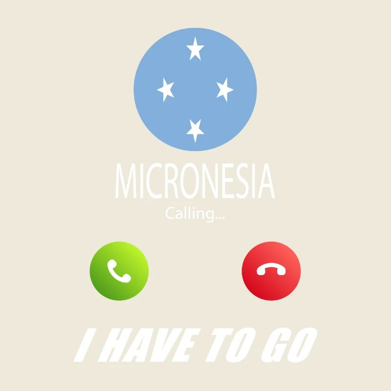 Mikronesien ruft an Lusiger Flaggen Spruch