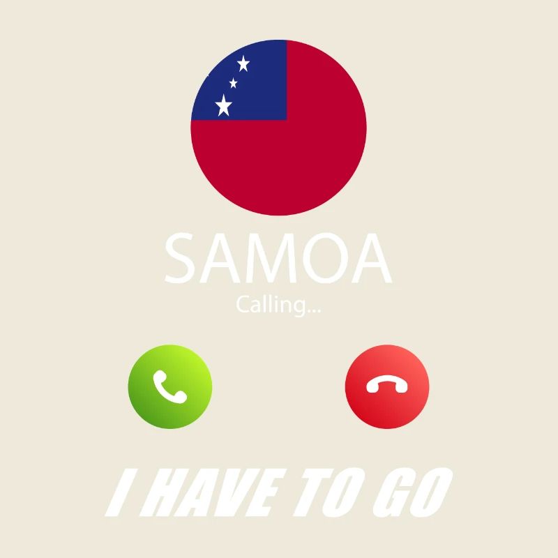 Samoa ruft an Lusiger Flaggen Spruch