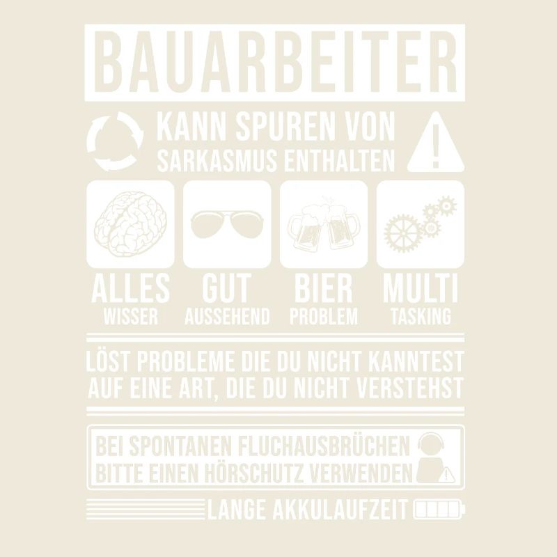 Bauarbeiter Spruch lustig