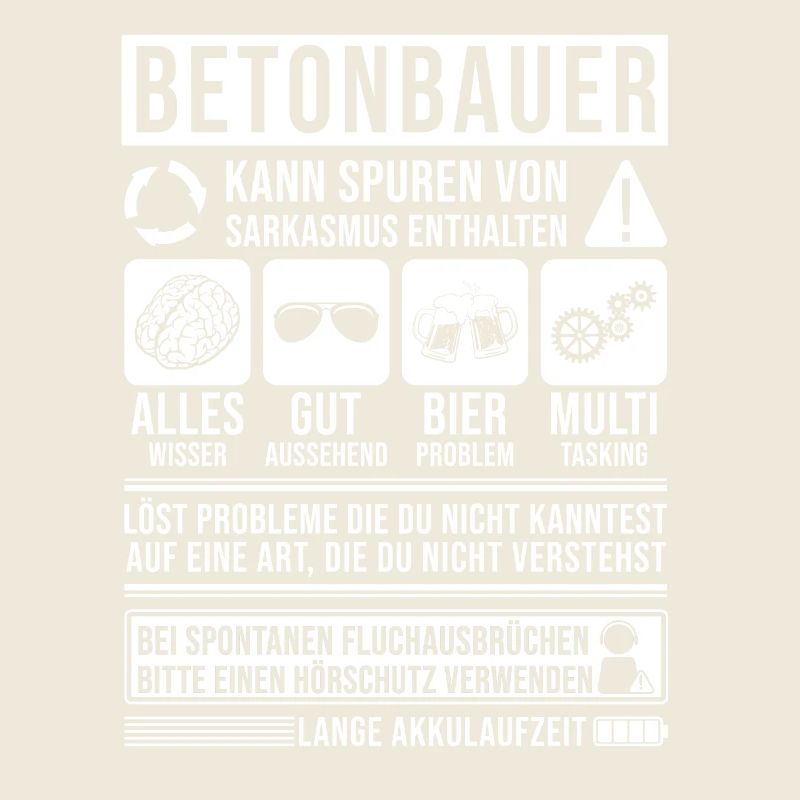 Betonbauer Spruch lustig