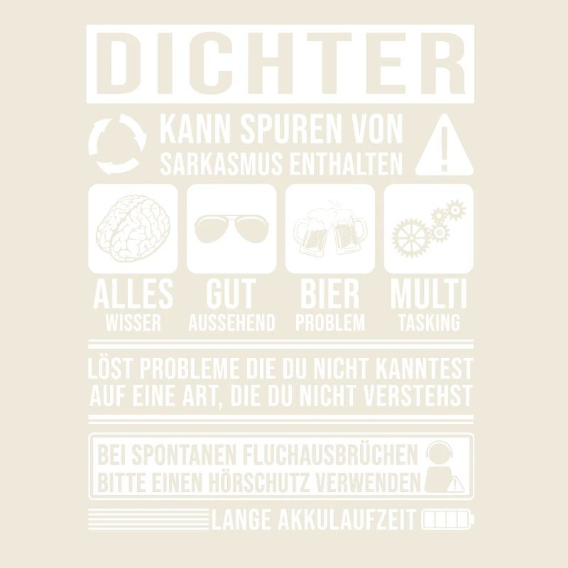 Dichter Spruch lustig