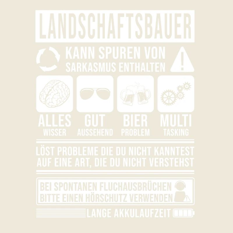 Landschaftsbauer Spruch lustig