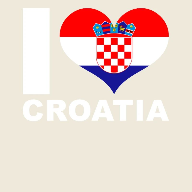 Ich liebe Kroatien Herz Flagge Kroatien