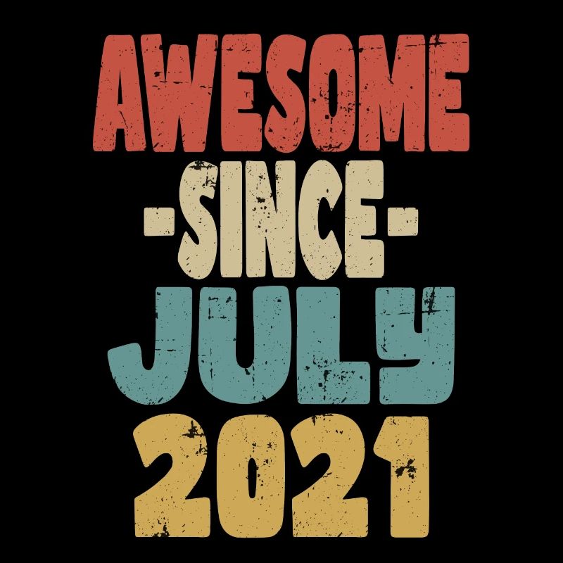 2021 Juli Geburtstag Retro