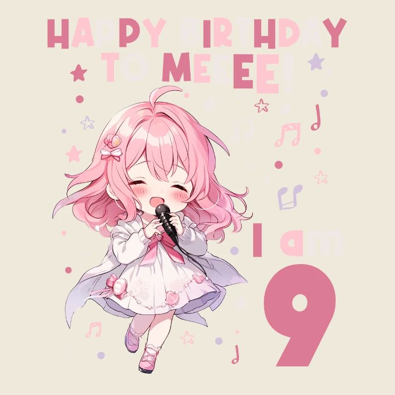 Anime Mandga K-Pop KPop Mädchen 9. Geburtstag