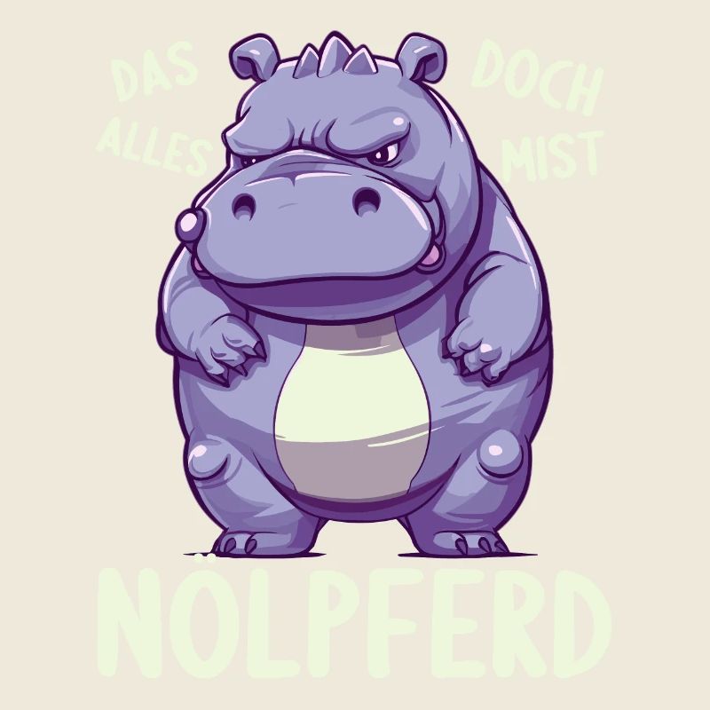Nilpferd Hippo meckern Meckerer Nölpferd