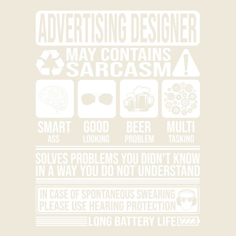 Werbedesigner Sarkasmus lustiges Geschenk