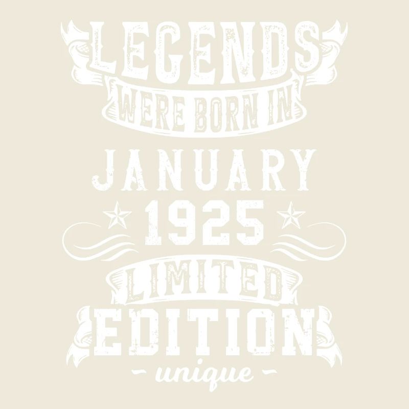 Anniversaire Janvier 1925 année Edition Limitée