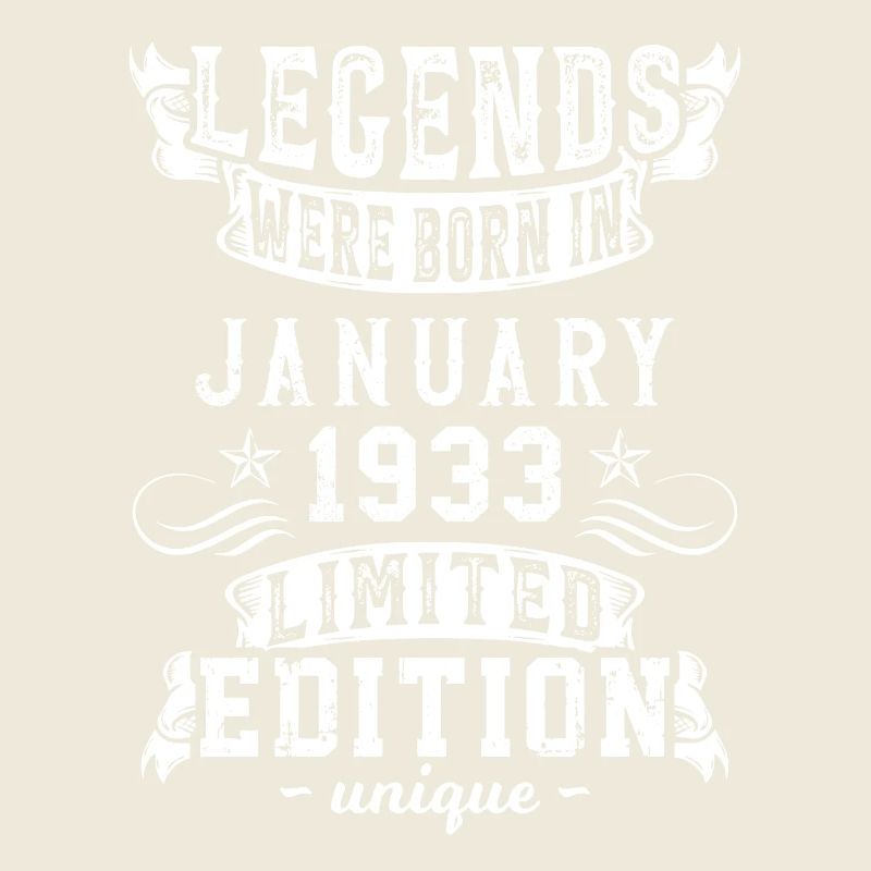 Anniversaire Janvier 1933 Année Edition Limitée