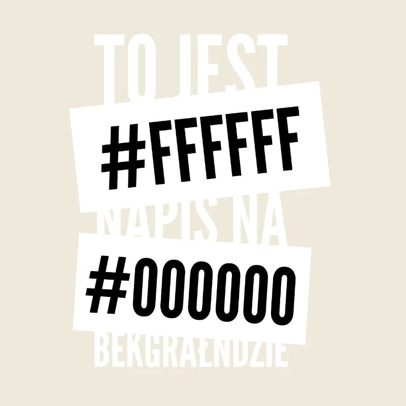 Ceci est l'inscription sur #ffffff # 000000 bekgrałndzie