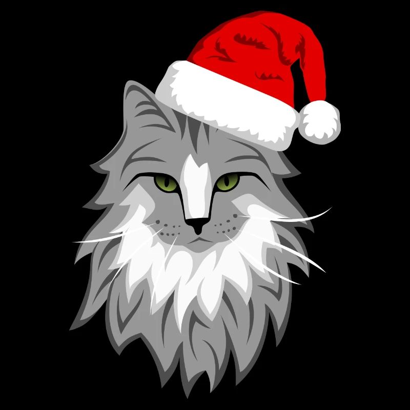 Graue Katze Weihnachten