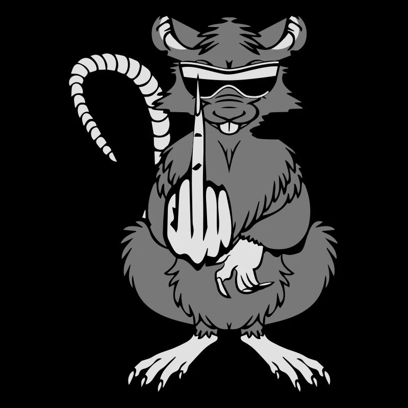 ratte stinkefinger witzig cool sonnenbrille