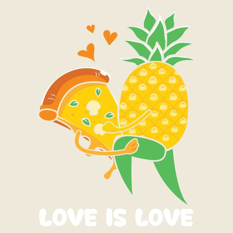 L’amour est amour – Pizza hawaïenne design ananas