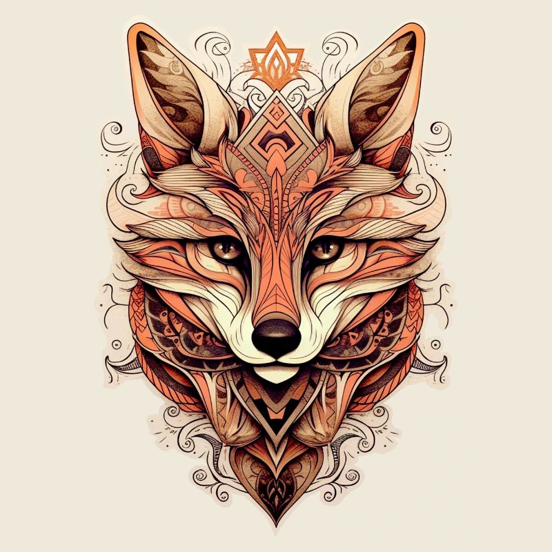 Fuchs Ornamenteler Stil - Boho