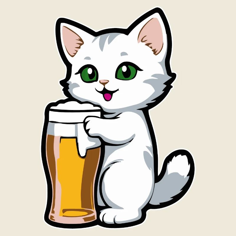 Chat à la bière