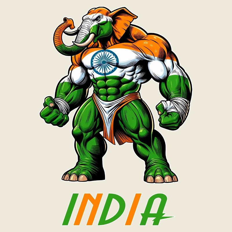 Indien Elefant Flaggen Design