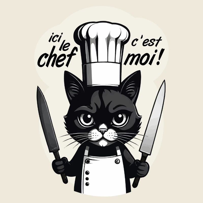 Ich bin der Koch hier! Cat Humor Chef Küche