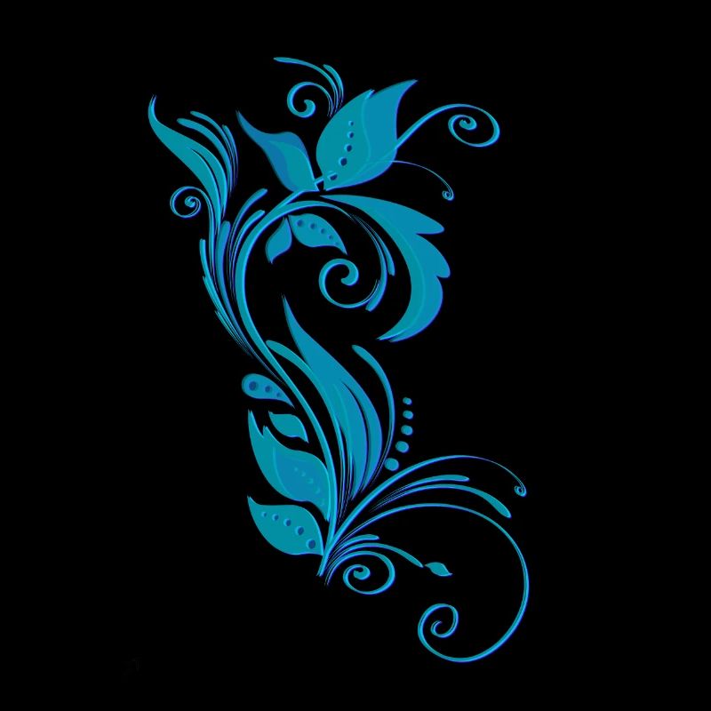Blue and purple ornamental pattern