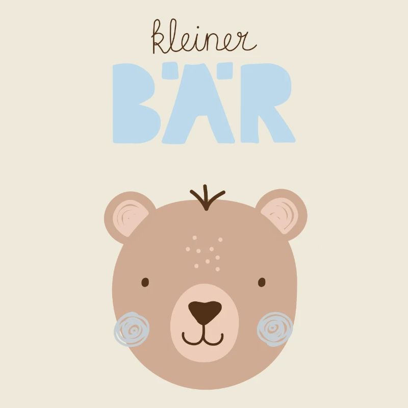 Kleiner Bär hellblau Junge Kinderzimmer Geburtstag
