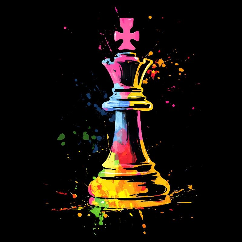 Schach Figur König Bunt