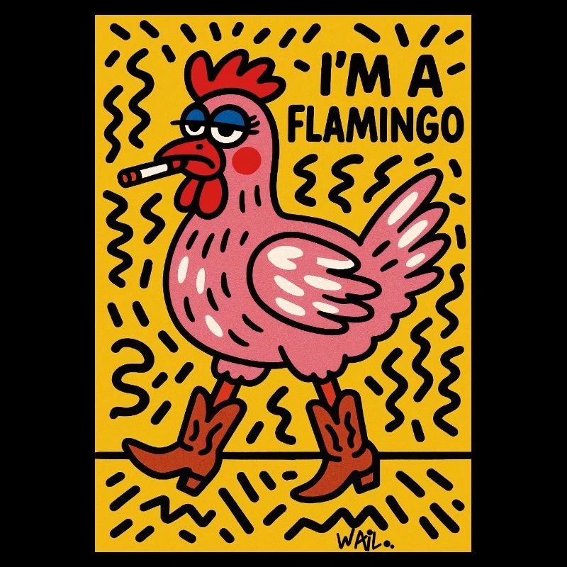 Ich bin ein Flamingo