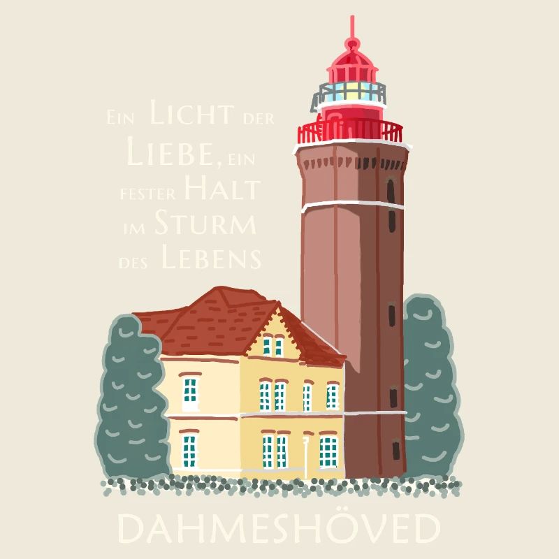 Dahme, Handzeichnung alter Leuchtturm, Dahmeshöved