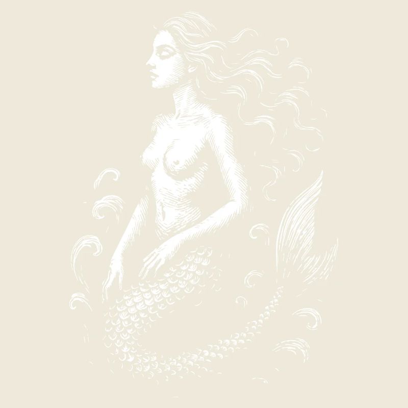 Mystic Mermaid Silhouette Design